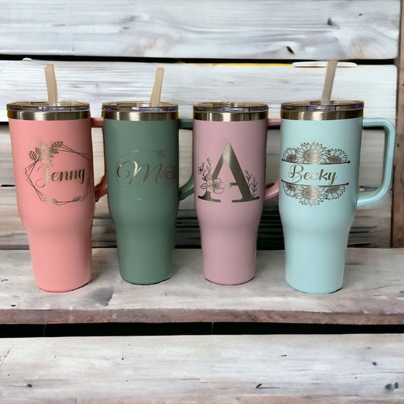 Personalized 40 oz Tumbler - Choice of Colors and Designs