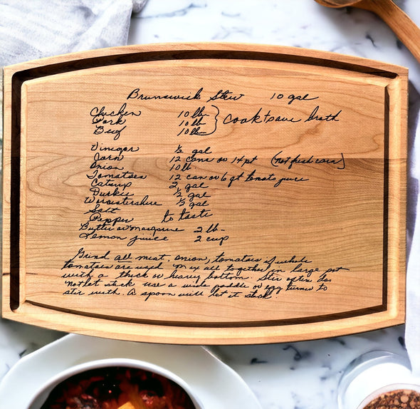 Handwritten Recipe Cutting Board