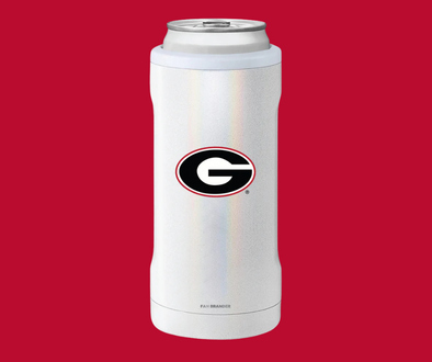 Collegiate Brumate Hopsulator Glitter White - Georgia Primary Logo