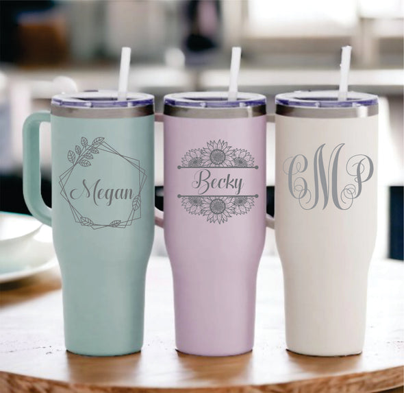 Personalized 40 oz Tumbler - Choice of Colors and Designs